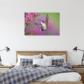 Jong mannelijke Robijnkeelkolibrie Canvas Afdruk (Insitu (Slaapkamer))