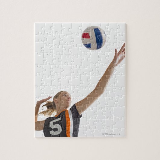 Jong meisje (16-17) volleybal legpuzzel (Verticaal)