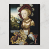 JONG MEISJE, ANTIEK VINEYARD GRAPES EN WIJN BRIEFKAART (Voorkant)