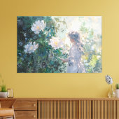 *~* Jong Meisje BLOEMEN TV2 Stretched Canvas Print (Insitu (Woonkamer))