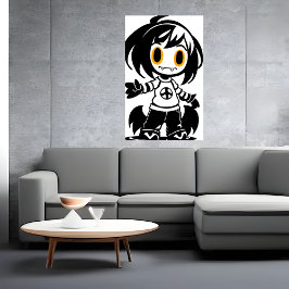 Jong meisje creature | AI Art Poster