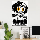 Jong meisje creature | AI Art Poster (Thuiskantoor)