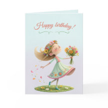 Jong meisje dat bloeit in de lentebries