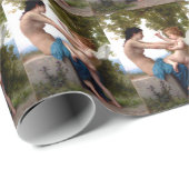 Jong meisje dat zichzelf verdedigt tegen Eros Cupi Cadeaupapier (Rol Hoek)