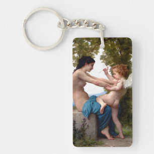 Jong meisje dat zichzelf verdedigt tegen Eros Cupi Sleutelhanger