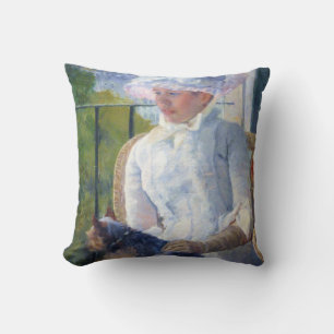 Jong Meisje en Haar Hond, Mary Cassatt Kussen