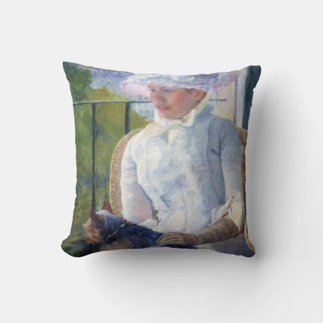 Jong Meisje en Haar Hond, Mary Cassatt Kussen (Voorkant)