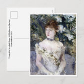 Jong meisje in een baljurk feestdagenkaart (Voorkant / Achterkant)