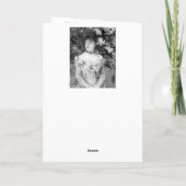 Jong meisje in een baljurk van Berthe Morisot Bedankkaart (Achterkant)