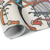 JONG MEISJE, KLEURRIJKE LINTEN, CUPIDO Valentijnsd Cadeaupapier (Rol Hoek)