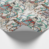 JONG MEISJE, KLEURRIJKE LINTEN DRaien, CUPIDO Verj Cadeaupapier (Hoek)