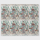 JONG MEISJE, KLEURRIJKE LINTEN DRaien, CUPIDO Verj Cadeaupapier (Vlak)