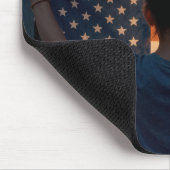 Jong meisje met Amerikaanse vlag Muismat (Hoek)