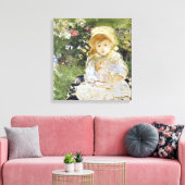 Jong Meisje met een Doll (door Berthe Morisot) Canvas Afdruk (Insitu (Woonkamer))