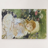 Jong Meisje met een Doll (door Berthe Morisot) Legpuzzel (Horizontaal)