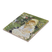 Jong Meisje met een Doll (door Berthe Morisot) Tegeltje (Zijkant)