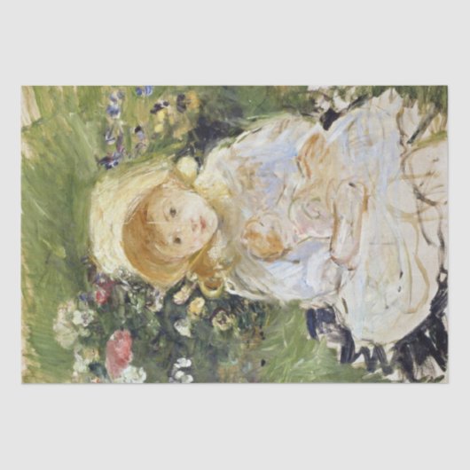 Jong Meisje met een Doll (door Berthe Morisot) Tissuepapier (Voorkant)