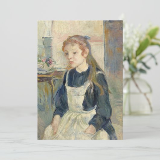 Jong meisje met een Schort | Berthe Morisot (Staand voorkant)