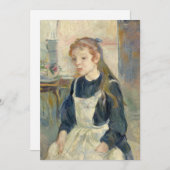 Jong meisje met een Schort | Berthe Morisot (Voorkant / Achterkant)