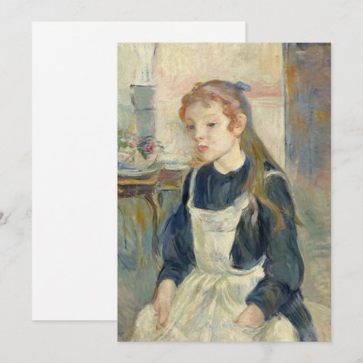 Jong meisje met een Schort | Berthe Morisot (Voorkant / Achterkant)