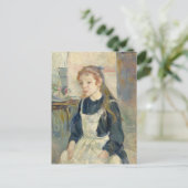 Jong meisje met een Schort | Berthe Morisot Briefkaart (Staand voorkant)