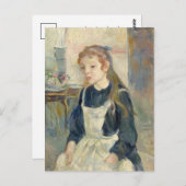 Jong meisje met een Schort | Berthe Morisot Briefkaart (Voorkant / Achterkant)