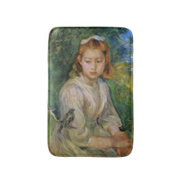 Jong Meisje Met Een Vogel (door Berthe Morisot) Badmat