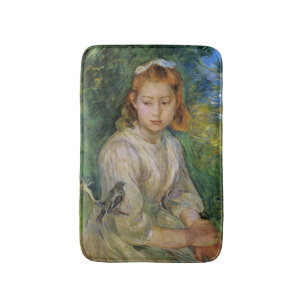 Jong Meisje Met Een Vogel (door Berthe Morisot) Badmat