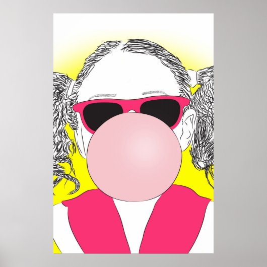jong meisje met een zeepbel poster (Voorkant)