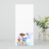 Jong meisje met fietsmenu - Aanpasbaar Menu (Staand voorkant)