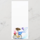 Jong meisje met fietsmenu - Aanpasbaar Menu (Voorkant)