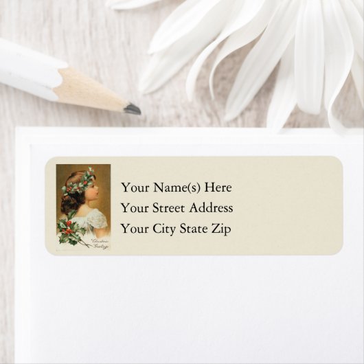  jong meisje met Holly Etiket (Insitu)