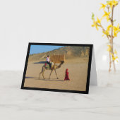 Jong meisje met kameel kaart (Gele Bloem)