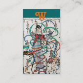 JONG MEISJE MET KLEURRIJKE LINTEN DIE ROND DRAAIT VISITEKAARTJE (Achterkant)