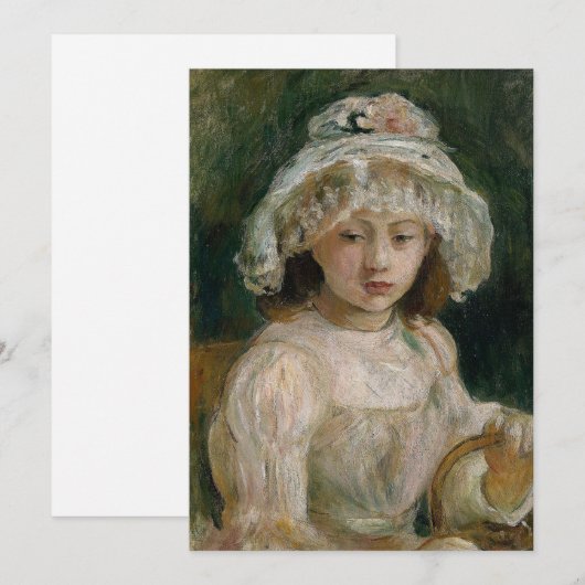 Jong meisje met Pet | Berthe Morisot (Voorkant / Achterkant)