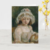 Jong meisje met Pet | Berthe Morisot Kaart (Gele Bloem)