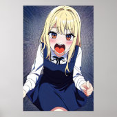 Jong meisje schreeuwen | AI Art Poster (Voorkant)