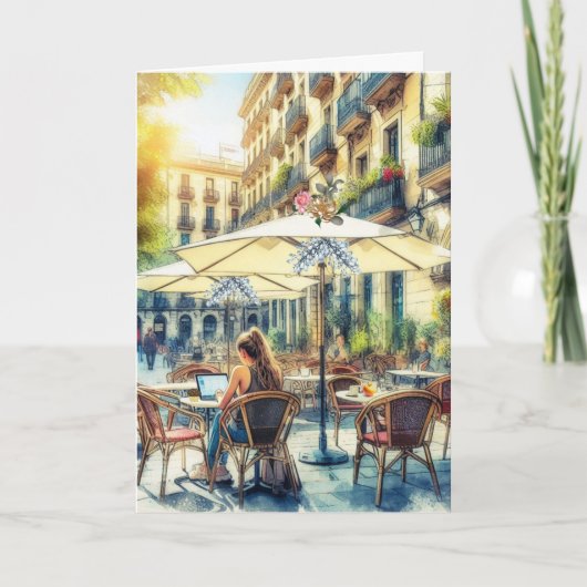 Jong meisje weg op school kaart (Voorkant)