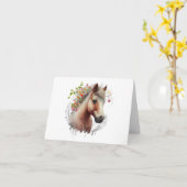 Jong Paard met Bloemen BLANK Kaart (Gele Bloem)