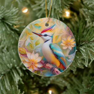 Jong Regenboog Specht Fantasie Vogel Keramisch Ornament
