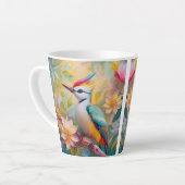 Jong Regenboog Specht Fantasie Vogel Latte Mok (Linkerhoek)