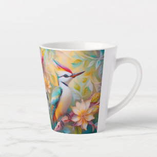 Jong Regenboog Specht Fantasie Vogel Latte Mok
