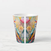 Jong Regenboog Specht Fantasie Vogel Latte Mok (Voorkant)