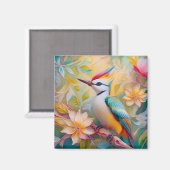 Jong Regenboog Specht Fantasie Vogel Magneet (Voorkant / Achterkant)