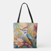 Jong Regenboog Specht Fantasie Vogel Tote Bag (Achterkant)