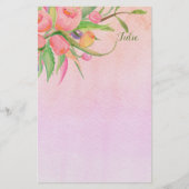 Jong, Roze en in Bloom Persoonlijke Stationery Briefpapier (Voorkant)
