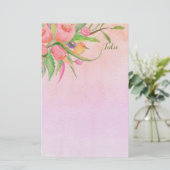 Jong, Roze en in Bloom Persoonlijke Stationery Briefpapier (Staand voorkant)
