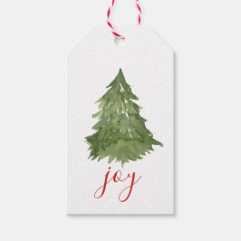 Jong Script Waterverf kerstboom cadeautjes Labels Cadeaulabel