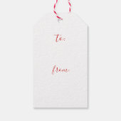 Jong Script Waterverf kerstboom cadeautjes Labels Cadeaulabel (Achterkant)
