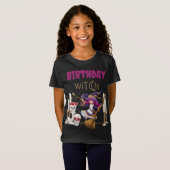 Jong Verjaardags Heks Schattige Meisje Geboren Op T-shirt (Voorkant volledig)